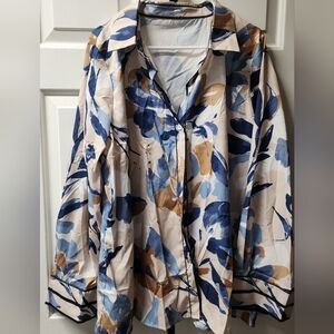 Floral Button-Up Blouse